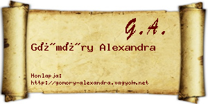 Gömöry Alexandra névjegykártya